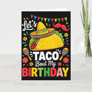 Cartão Taco sobre o aniversário engraçado cinco de maio m