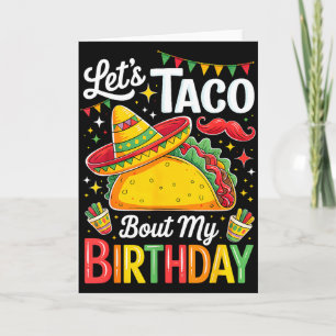 Cartão Taco sobre o aniversário engraçado cinco de maio m