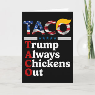Cartão Taco Trump engraçado Trump sempre foge _1