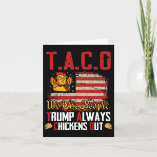 Cartão Taco Trump Sempre Fala Frio Engraçado Vamos Taco