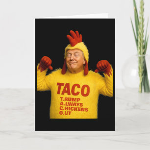 Cartão Taco Trump Trump Sempre Desiste 