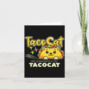 Cartão Tacocat escrito ao contrário é tacocat taco engraç