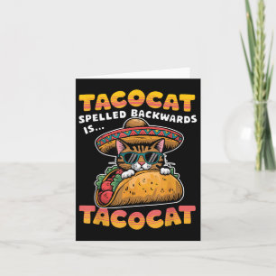 Cartão Tacocat Espelhado Para Trás Camisa Taco Cinco De