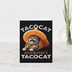 Cartão Tacocat Ortografado Para Trás É Tacocat Comida Mex