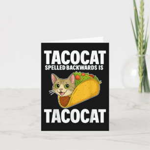 Cartão Tacocat Ortografado Para Trás Presentes Engraçados