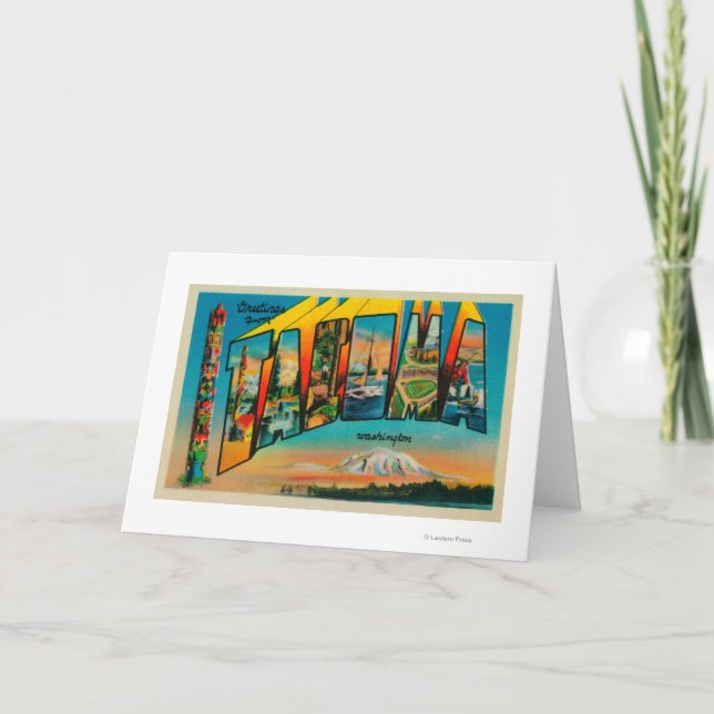 Cartão Tacoma, Washington - grandes cenas 2 da letra (Frente)