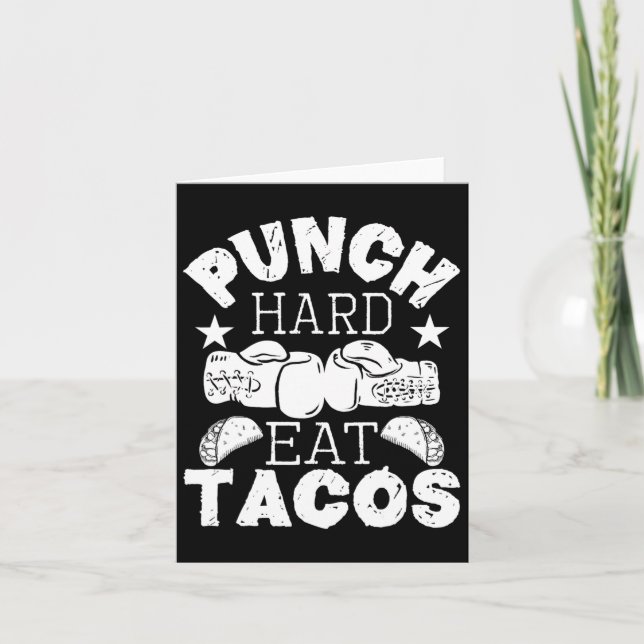 Cartão Tacos de comida de Duro - Kickboxer in a box (Frente)