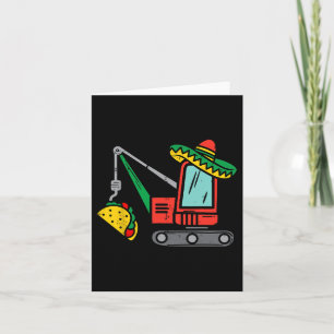 Cartão Tacos de Grou Mexicano Meninos Cinco De Mayo Festa