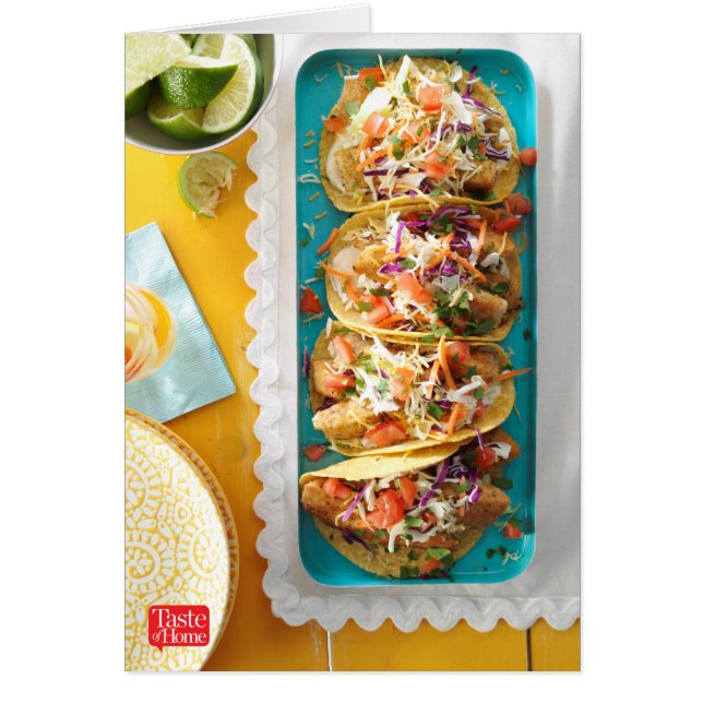 Cartão Tacos de peixes fantástico (Frente)