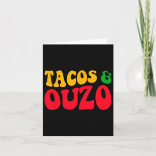 Cartão Tacos E Ouzo Retro Engraçado Cinco Páscoas Gregas