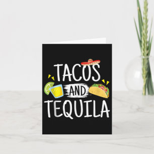 Cartão Tacos Engraçados E Tequila Mexicana Sombrero Tank