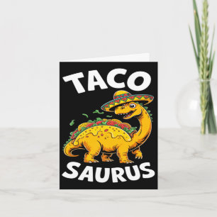 Cartão Tacosaurus taco dinossauro dino engraçado cinco de