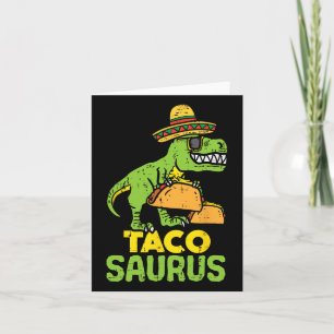Cartão Tacosaurus Trex Cinco De Mayo Dinossaur Kid