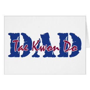 Cartão Tae Kwon faz o pai