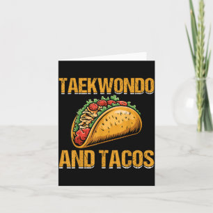Cartão Taekwondo E Tacos - Artes Marciais Amante de Tacos