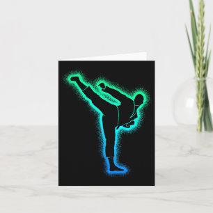 Cartão Taekwondo Pai de Artes Marciais Boys Karate
