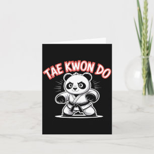 Cartão Taekwondo Panda - Panda engraçado de MMA Tkd