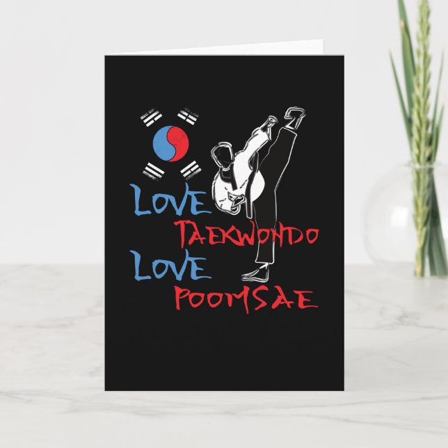 Cartão Taekwondo Poomsae Uniform Korean Sport (Frente)
