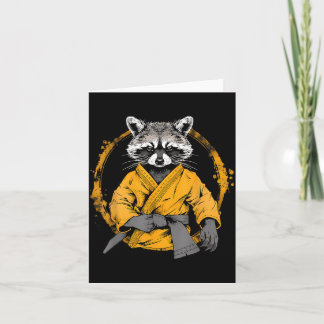 Cartão Taekwondo Raccoon Kickboxing Animall Jiu-Jitsu