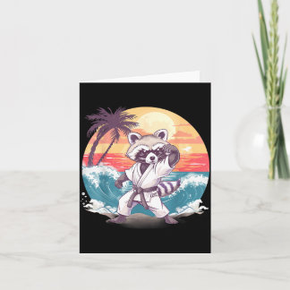 Cartão Taekwondo Raccoon Kickboxing Animall Jiu-Jitsu