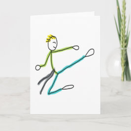 Cartão Taekwondo Stickman