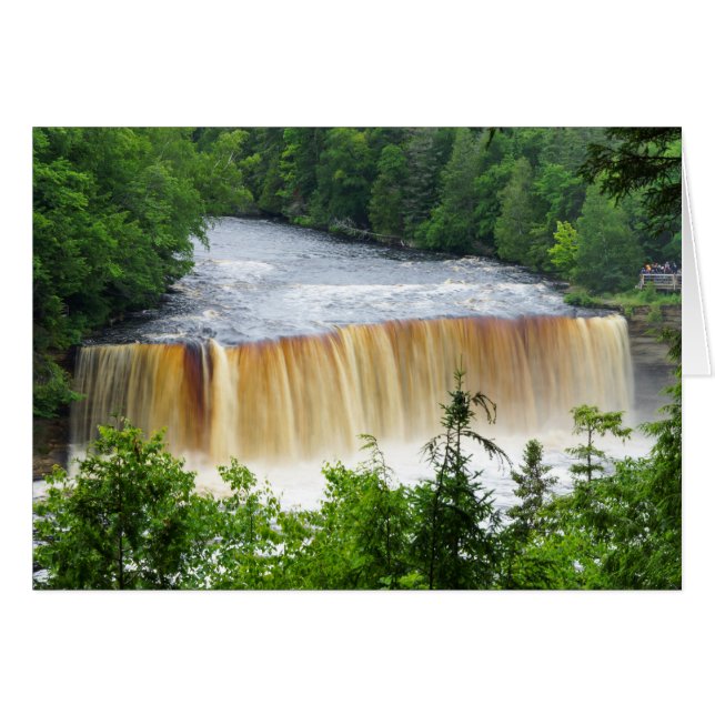 Cartão Tahquamenon Upper Falls (Frente horizontal)