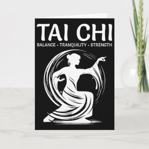 Cartão Tai Chi Qigong Grou Martial Arts Yoga Meditação 