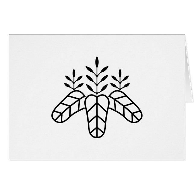 Cartão Taiko paulownia (Frente Horizontal)