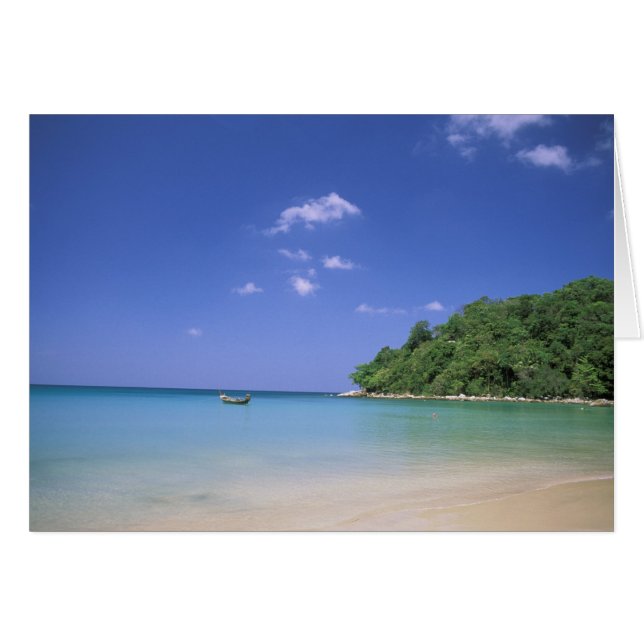 Cartão Tailândia, Ilha de Phuket. Praia. (Frente Horizontal)