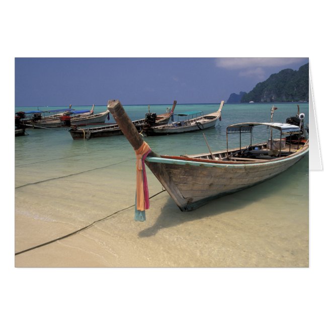 Cartão Tailândia, Mar de Andamão, Ilha Ko Phi Phi, (Frente Horizontal)