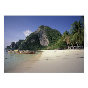 Cartão Tailândia, Mar de Andamão, Ilha Ko Phi Phi, Praia