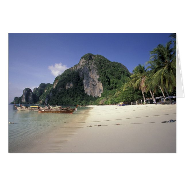 Cartão Tailândia, Mar de Andamão, Ilha Ko Phi Phi, Praia (Frente Horizontal)