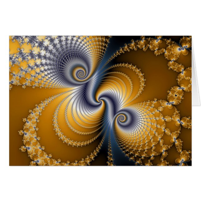 Cartão Tailspin - Arte fractal (Frente Horizontal)