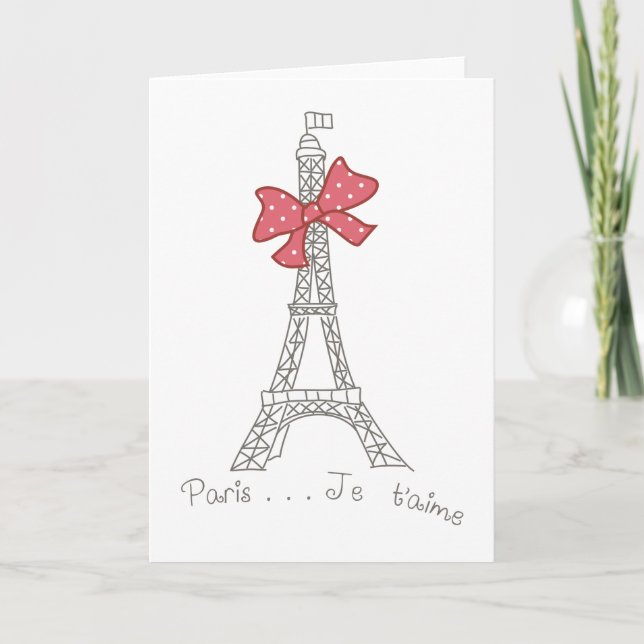 Cartão T'aime de Paris… Je (Frente)