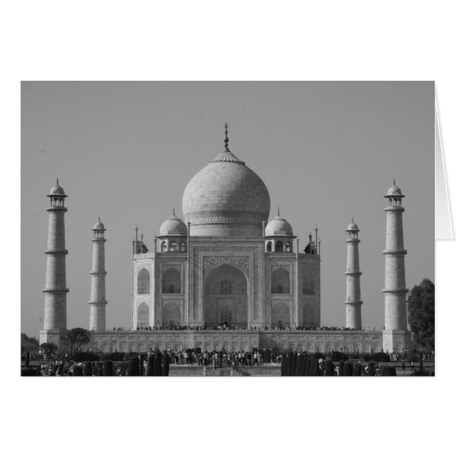 Cartão taj mahal p&b (Frente Horizontal)