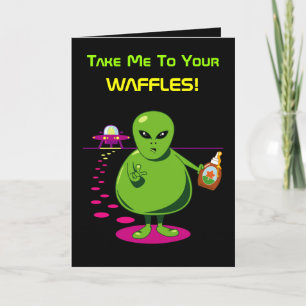 Cartão Take Me To Your Waffles!