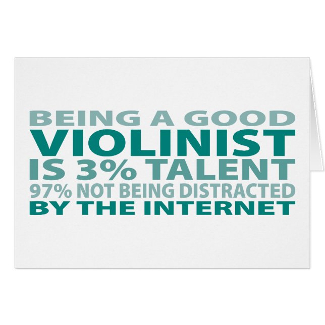 Cartão Talento do violinista 3% (Frente Horizontal)