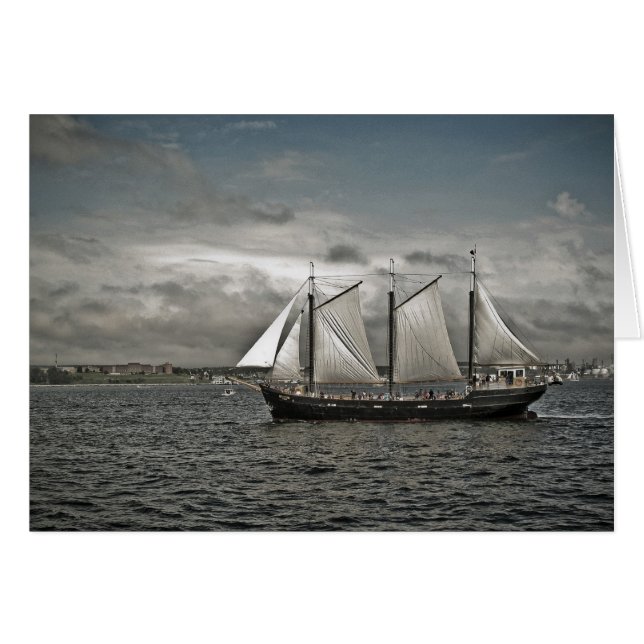 Cartão Tall Ship Silva Halifax (Frente horizontal)