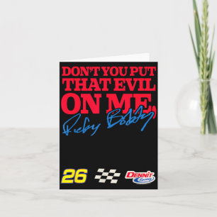 Cartão Talladega Nights Não Ponha Esse Mal Em Mim Funny M
