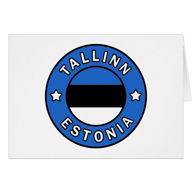 Cartão Tallinn Estônia (Frente Horizontal)