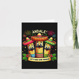 Cartão Tamal de Natal Mexicano Ándale Vamos Fazer Alguns