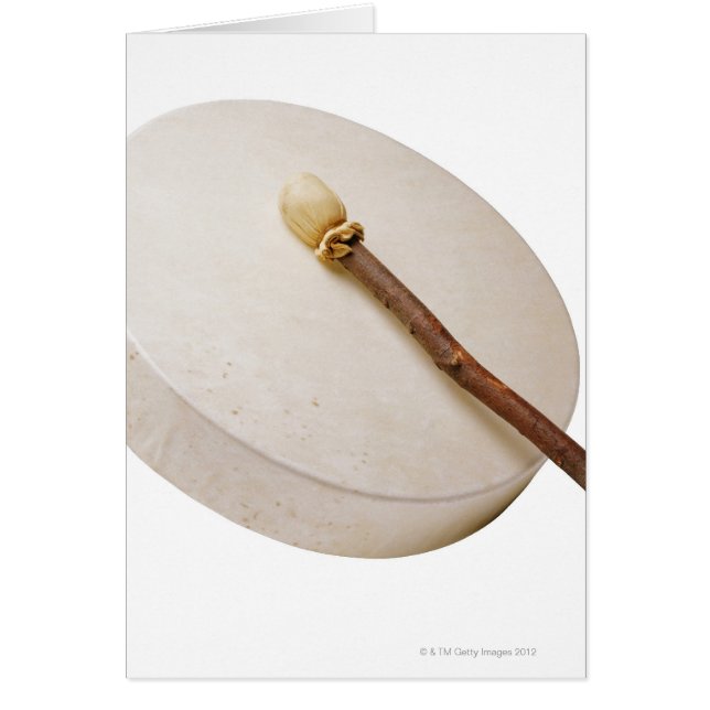 Cartão Tambor de quadro nativo americano (Frente)