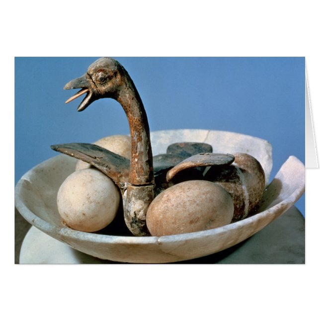 Cartão Tampa de um frasco de alabastro decorado com uma a (Frente Horizontal)