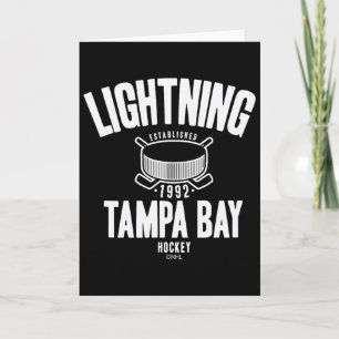 Cartão Tampa Y Lightning Disco de Hockey Azul Oficialment