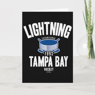 Cartão Tampa Y Lightning Disco de Hockey Preto Oficialmen