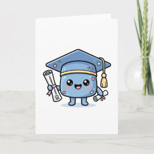 Cartão Tampo de Graduação Kawaii Diploma Fofo Turma de 20