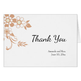 Cartão Tan Floral Swirl