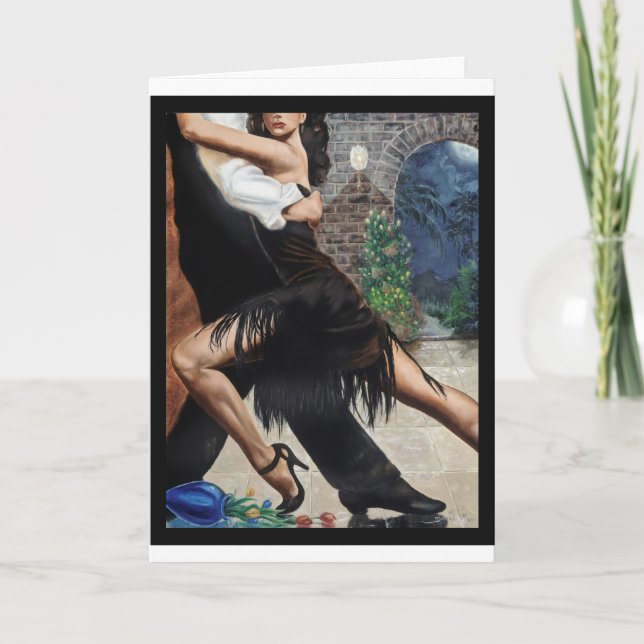 Cartão Tango da tulipa (Frente)