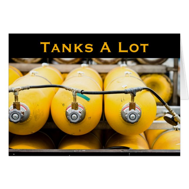 Cartão Tanques Uma Placa Scuba (Frente Horizontal)