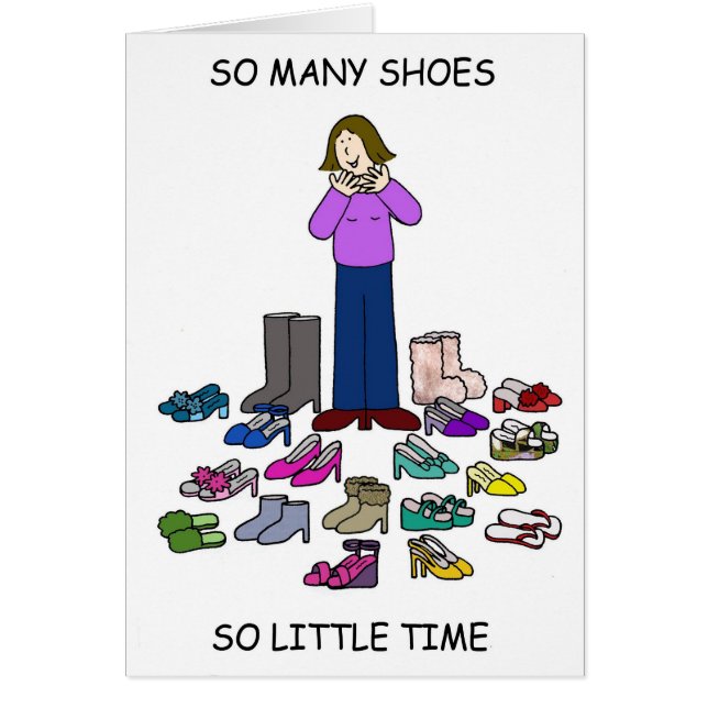 Cartão Tantos Calçados, Tão Pouco Tempo! (Frente)